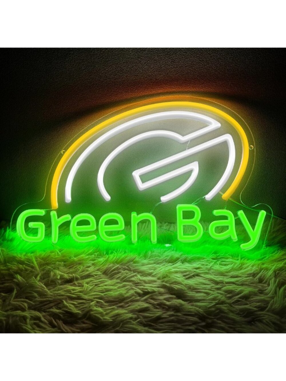 Neon Football Team Sign - Dimmable LED Wall Decor for Game Room, Man Cave, Gift